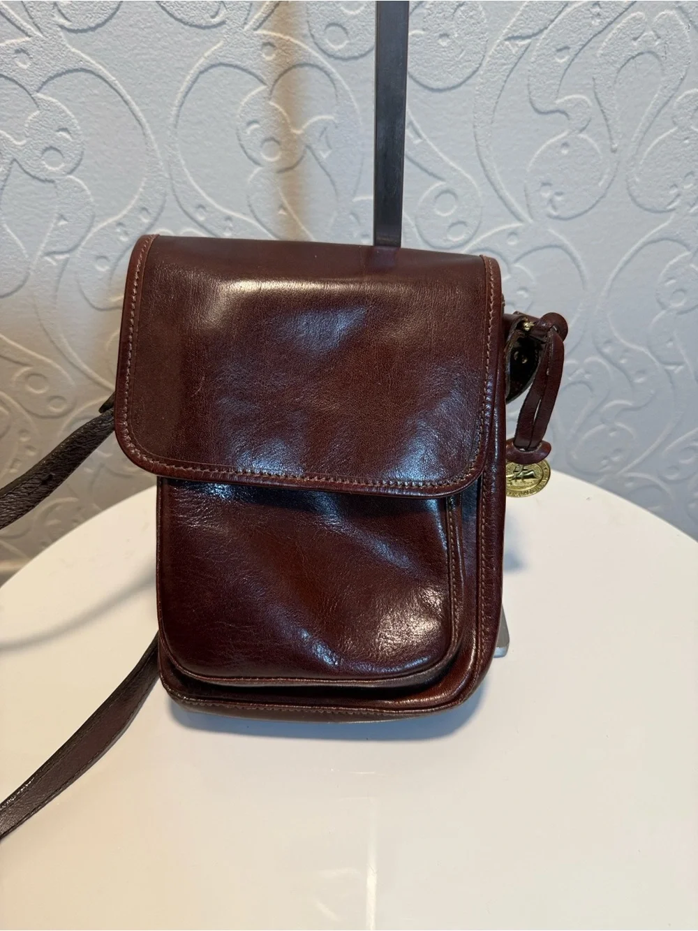Vintage Brahmin Dark Brown Leather Crossbody Bag - Picture 15 of 15